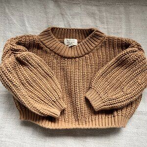 The Simple Folk Chunky Sweater in caramel